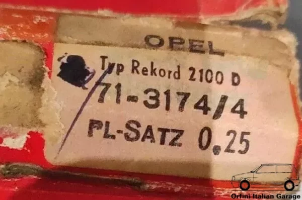 Big End Shells Bearings Bronzine Bielle -0.25 0.2mm Opel Bedford Engine View Front
