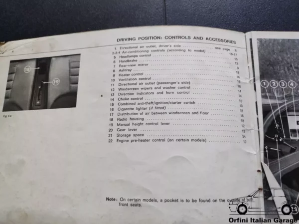 Citroen GS - Owners Manual Handbook Libretto Uso e Manutenzione View Front