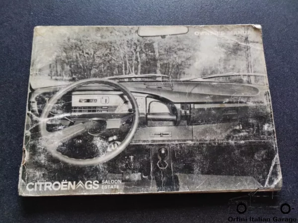 Citroen GS - Owners Manual Handbook Libretto Uso e Manutenzione View Rear