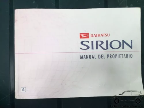 Daihatsu Sirion Owners Manual Handbook Libretto Uso Manutenzione Entretien View Front