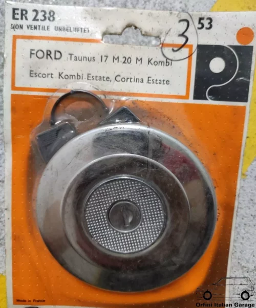 ER238 - Fuel Tank Cap with Keys Ford Taunus 17M 20M Escort Cortina MK1 Estate View Rear