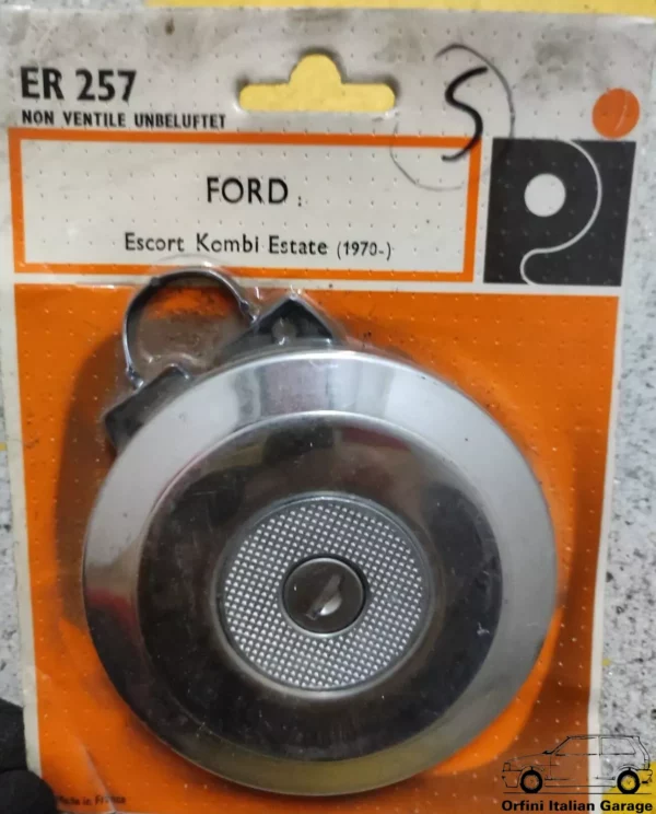 ER257 - Fuel Tank Cap with Keys Ford Escort MK1 Estate Kombi 1970- View Rear