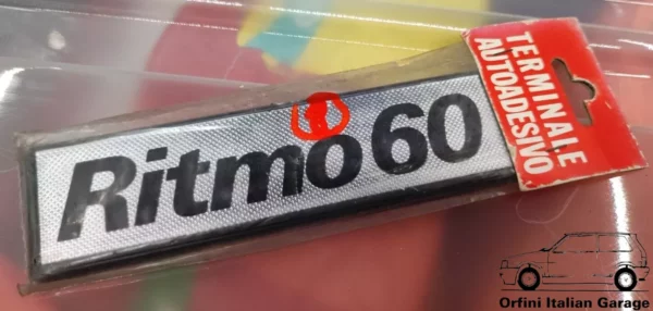 Fiat Ritmo 60 Scritta Stemma Badge Terminale Adesivo Autoadesivo View Front