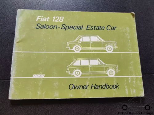 Fiat 128 Owners Manual Handbook Libretto Uso e Manutenzione View Rear