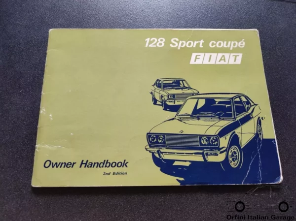 Fiat 128 Sport Coupe Owners Manual Handbook Libretto Uso e Manutenzione View Front