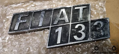 Fiat 133 Scritta Stemma Rear Badge View Rear