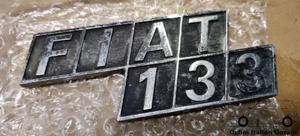 Fiat 133 Scritta Stemma Rear Badge View Rear