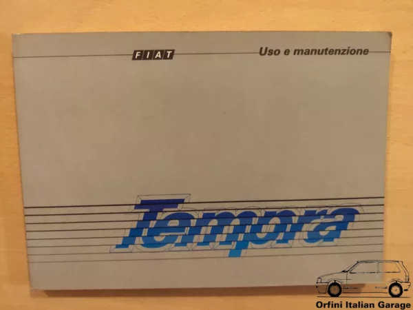 Fiat Tempra - Owners Manual Handbook Libretto Uso e Manutenzione View Front