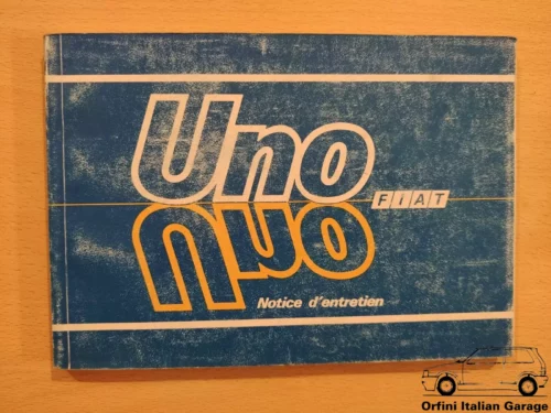 Fiat Uno MK1 Prima Serie - Owners Manual Handbook Libretto Uso e Manutenzione View Front