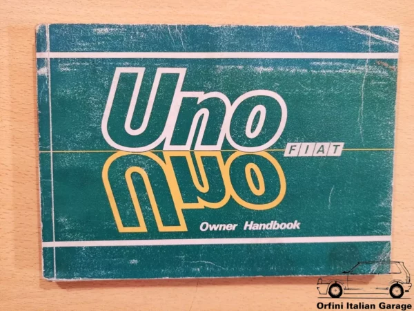Fiat Uno MK1 Prima Serie - Owners Manual Handbook Libretto Uso e Manutenzione View Rear