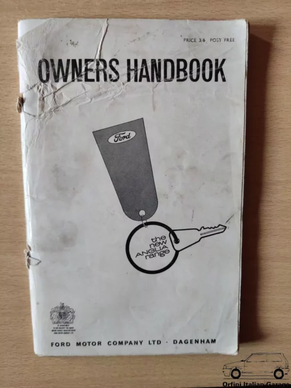 Ford Anglia 105 Owners Manual Driver's Handbook Libretto Uso Manutenzione View Front