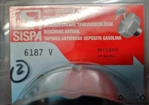 Fuel Tank Cap Peugeot 205 with Keys View Front