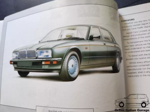 Jaguar XJ6 Daimler Owners Manual Driver's Handbook Libretto Uso Manutenzione View Front