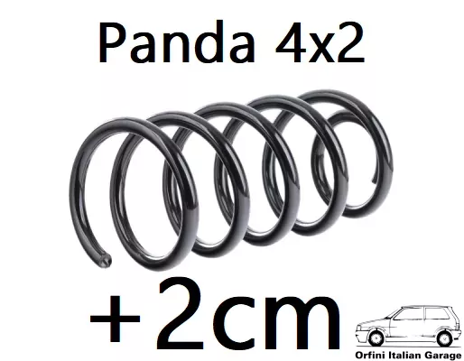 Kit Springs + 20mm Lift Rear Suspension Posteriore Fiat Panda 141 4x2 Spessori View Front