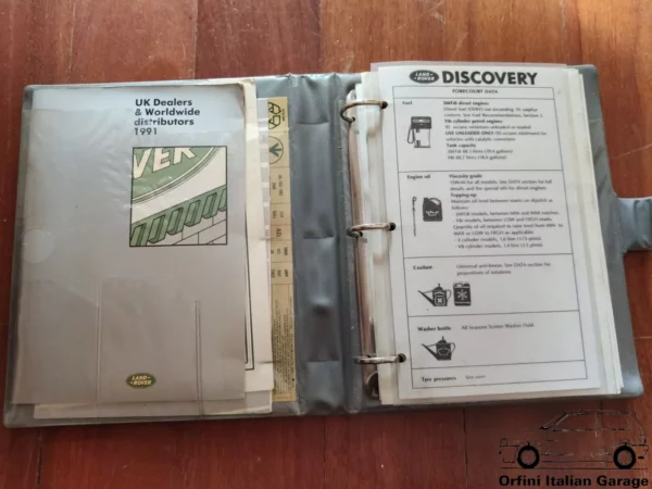 Land Rover Discovery Owners Manual Driver's Handbook Libretto Uso Manutenzione View Rear