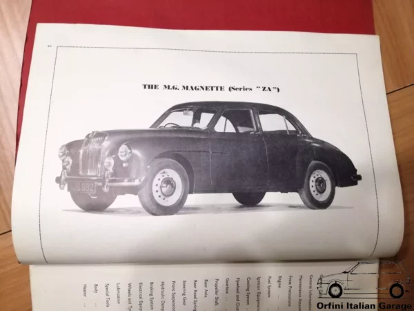 MG Magnette Series ZA - Workshop Manual View Front