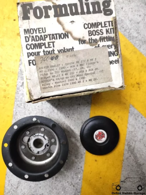MG Austin Healey Mini Riley Formuling Steering Wheel Hub Adapter Boss Horn View Front