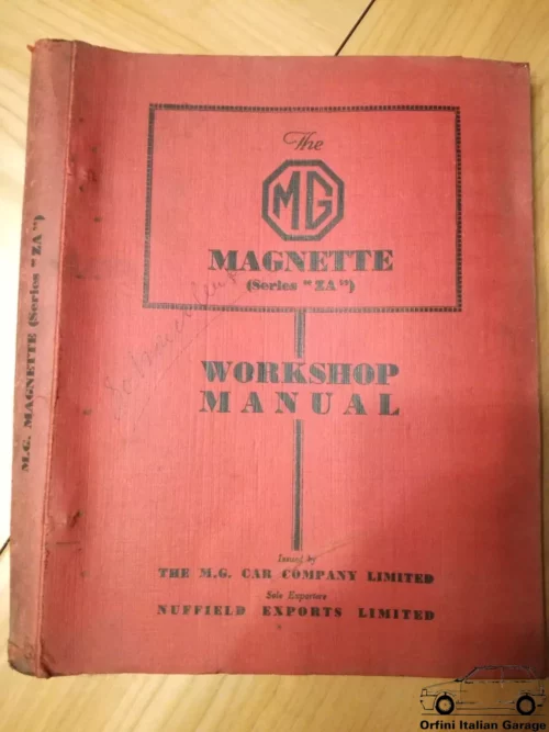 MG Magnette Series ZA - Workshop Manual View Right