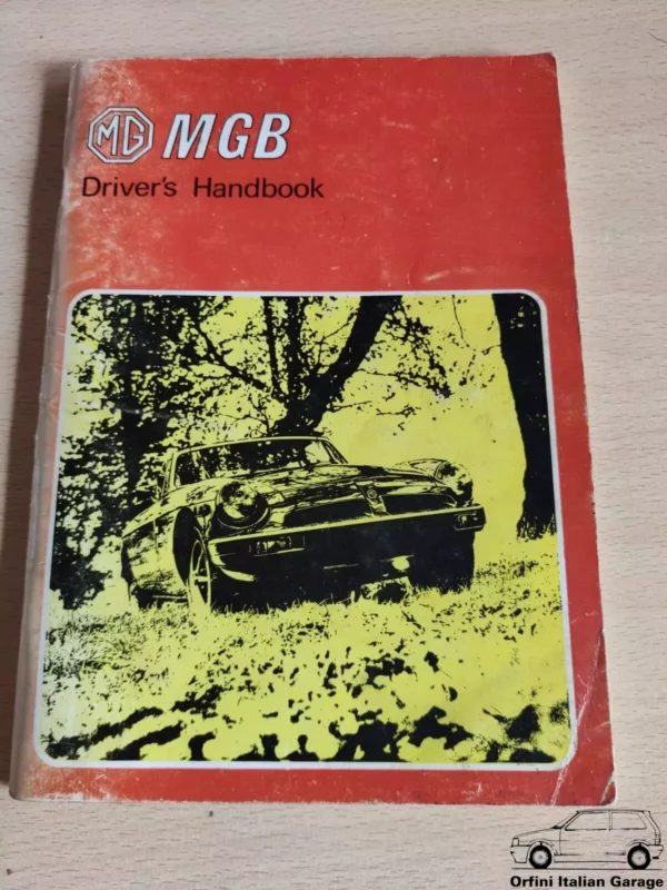 MG B MGB Owners Manual Driver's Handbook Libretto Manutenzione View Front