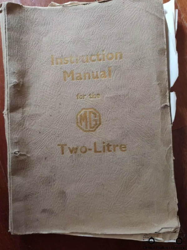 MG Two Litre 2 Litre Owners Manual Driver's Handbook Libretto Manutenzione View Front