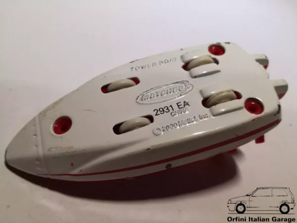 Tower Boat Red Matchbox View Front