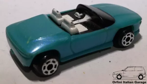 1990 Mil Mini Blue Convertible Car Matchbox View Rear