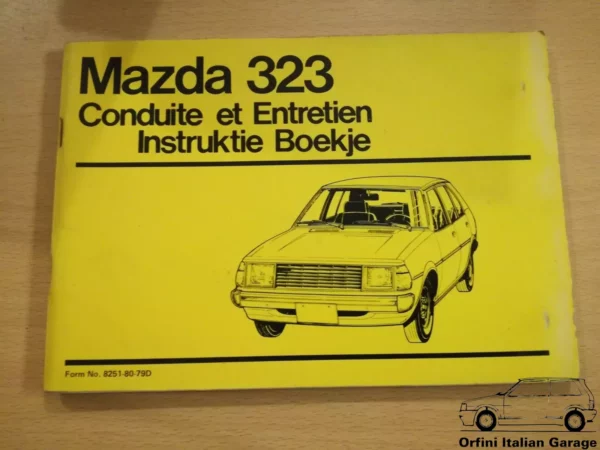 Mazda 323 Owners Manual Driver's Handbook Libretto Entretien View Front