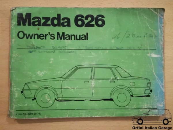 Mazda 626 Owners Manual Driver's Handbook Libretto Entretien View Front