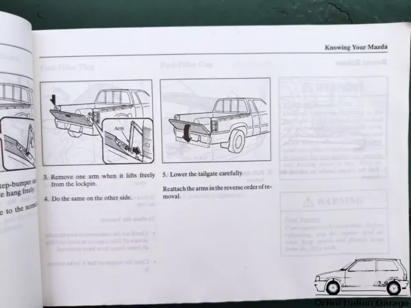 Mazda B Series Owners Manual Handbook Libretto Uso Manutenzione Entretien View Front