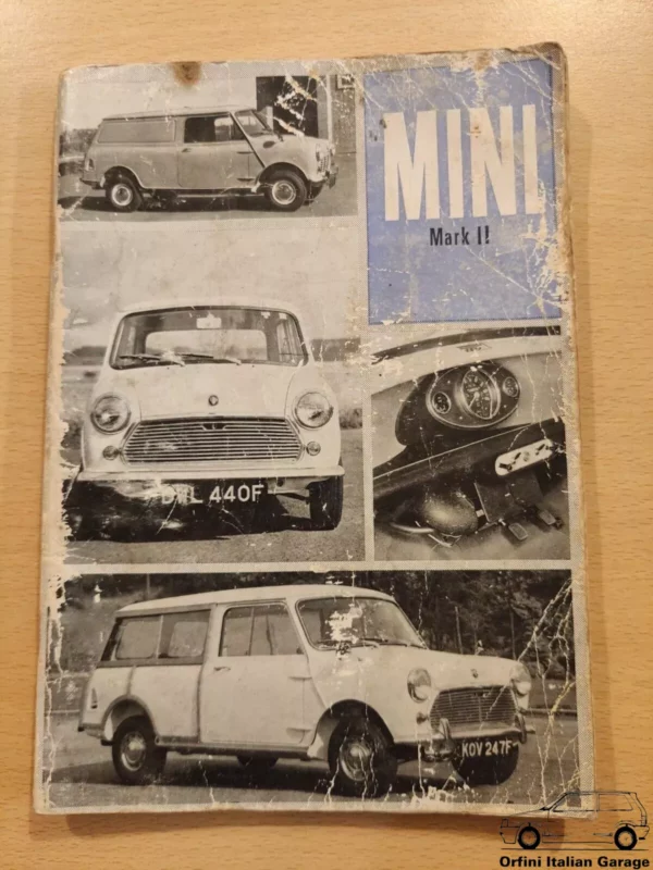 Mini Mark II MK2 Owners Manual Driver's Handbook Libretto Manutenzione View Front