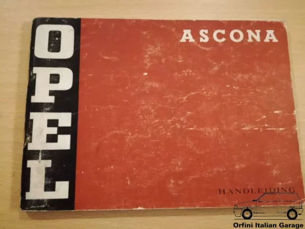 Opel Ascona Owners Manual Driver's Handbook Libretto Manutenzione View Front