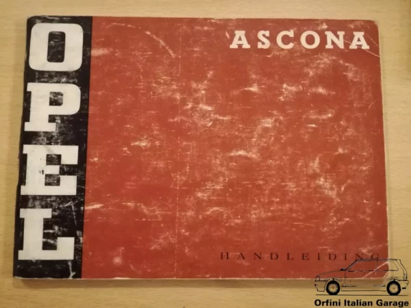 Opel Ascona Owners Manual Driver's Handbook Libretto Manutenzione View Rear