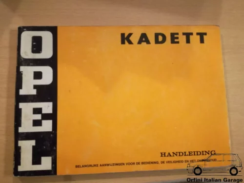 Opel Kadett C Owners Manual Driver's Handbook Libretto Manutenzione View Front