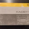 Opel Kadett E Owners Manual Driver's Handbook Libretto Manutenzione View Rear