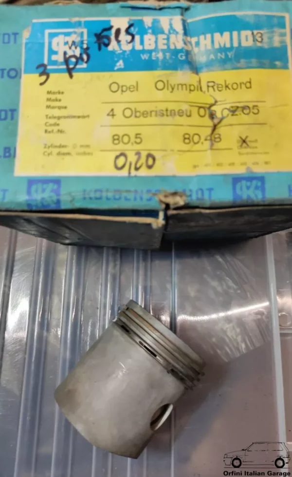 3X Piston Set Engine Opel Olympia Rekord 80.5mm View Rear