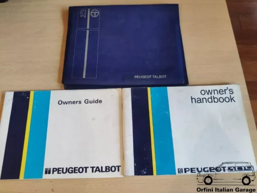Peugeot 309 Owners Manual Driver's Handbook Libretto Manutenzione Entretien View Front