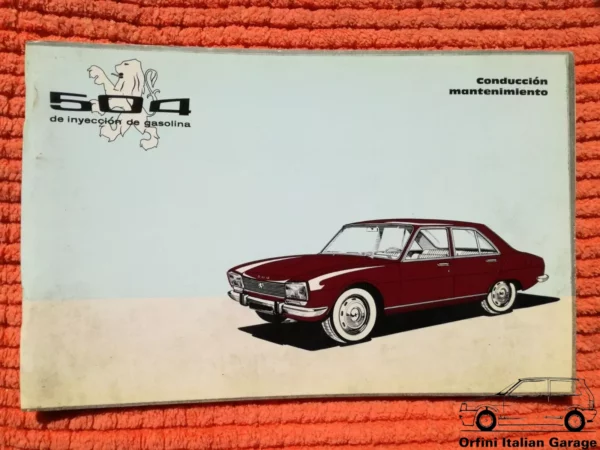 Peugeot 504 Owners Manual Driver's Handbook Libretto Manutenzione Entretien View Front