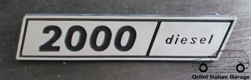 Rear Back Badge Scritta - Fiat 132 2000 Diesel View Front