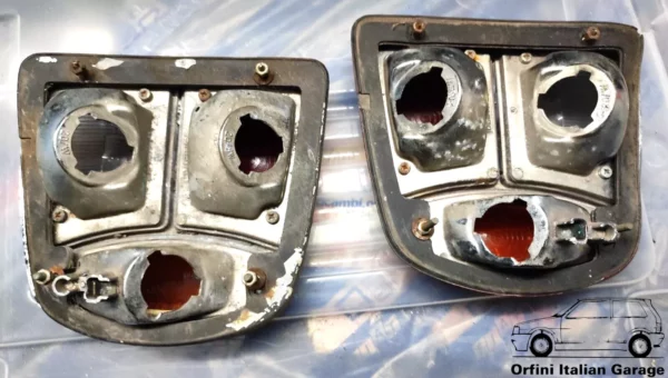 Rear Back Lights Coppia Fanale Posteriore Lancia Flavia Berlina Vignale Cabrio View Front