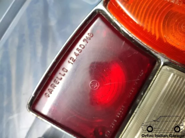Rear Back Lights Coppia Fanale Posteriore Lancia Flavia Berlina Vignale Cabrio View Right