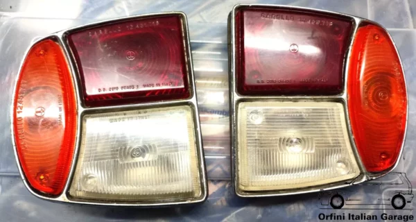 Rear Back Lights Coppia Fanale Posteriore Lancia Flavia Berlina Vignale Cabrio View Left