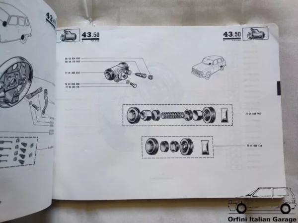 Renault 6 PR932 - Catalogue de Pieces de Rechange Parts Catalogue Manual View Front