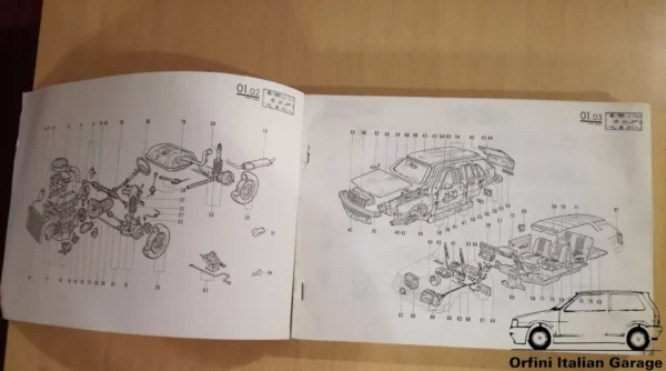 Renault 18 PR1040 - Catalogue de Pieces de Rechange Parts Catalogue Manual View Front