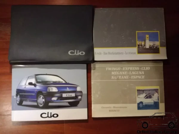Renault Clio MK1 Owners Manual Driver's Handbook Libretto Manutenzione Entretien View Front