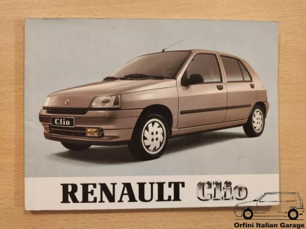 Renault Clio MK1 Owners Manual Driver's Handbook Libretto Manutenzione Entretien View Rear
