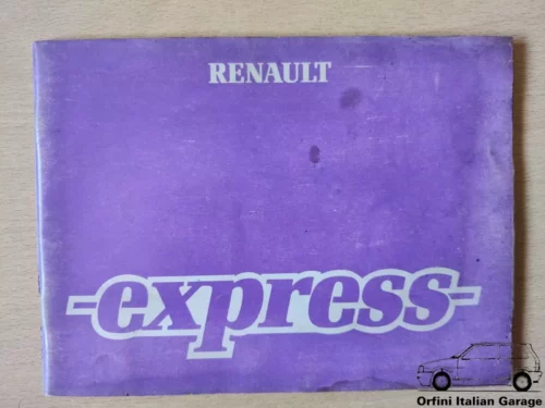 Renault Express Owners Manual Driver's Handbook Libretto Manutenzione Entretien View Front