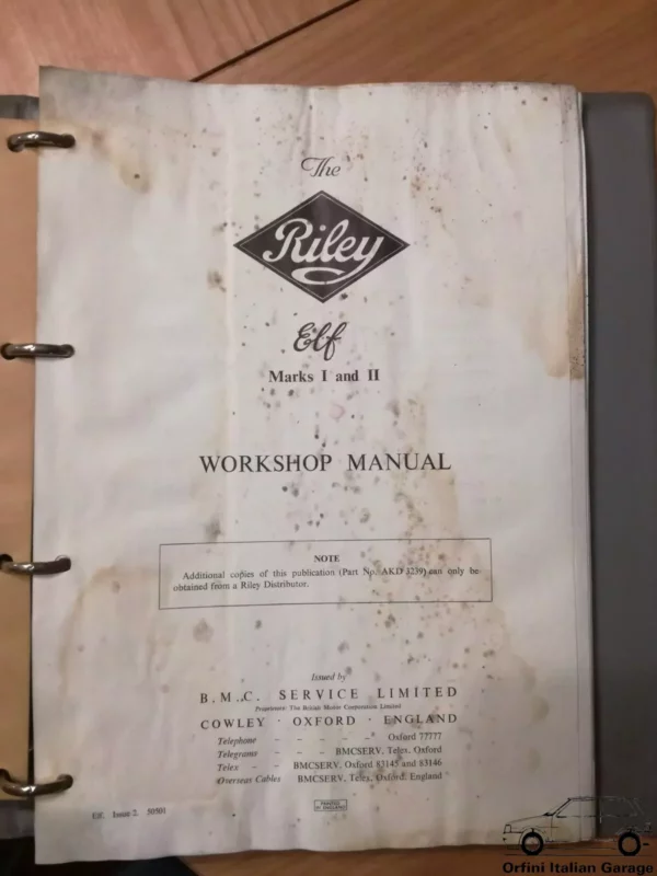 Riley Elf MK1 MK2 Marks I and II - Workshop Manual View Rear