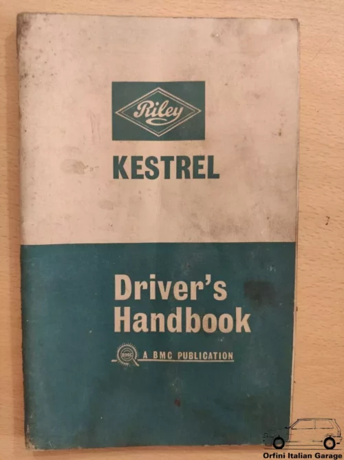 Riley Kestrel Owners Manual Driver's Handbook Libretto Manutenzione Entretien View Front