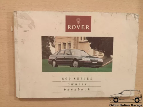 Rover 800 Series Owners Manual Driver's Handbook Libretto Manutenzione Entretien View Front