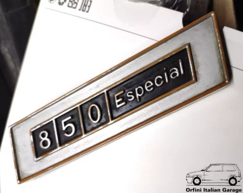 SEAT 850 Especial Scritta Stemma Badge Dashboard Salpicadero View Rear